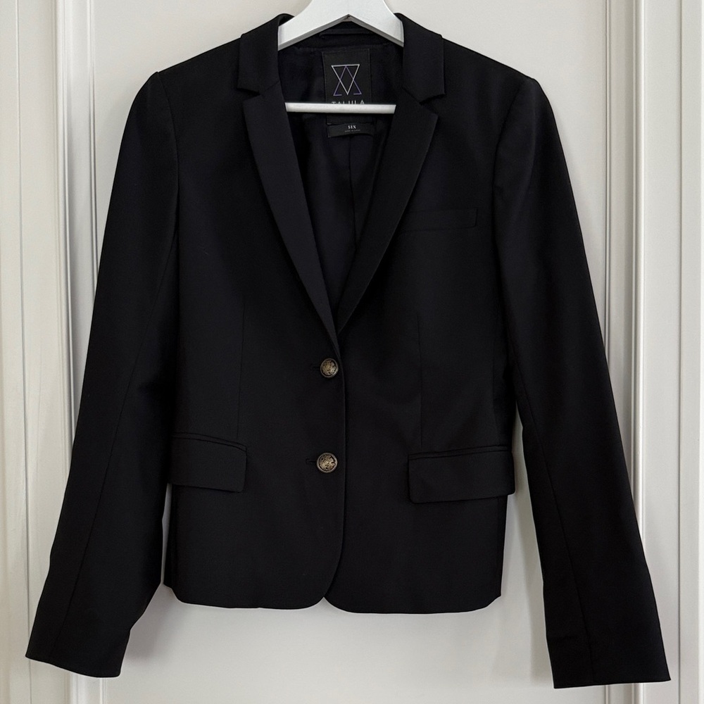 Talula | Academia Black Wool Blend Blazer